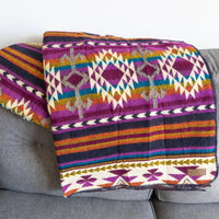 Andean Alpaca Wool Blanket - Amethyst
