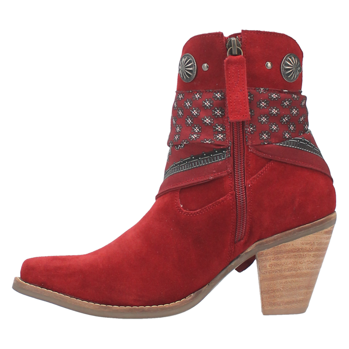 Dingo Women's Bandida Red Suede Leather Bootie