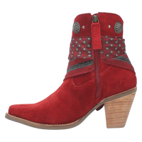 Dingo Women's Bandida Red Suede Leather Bootie