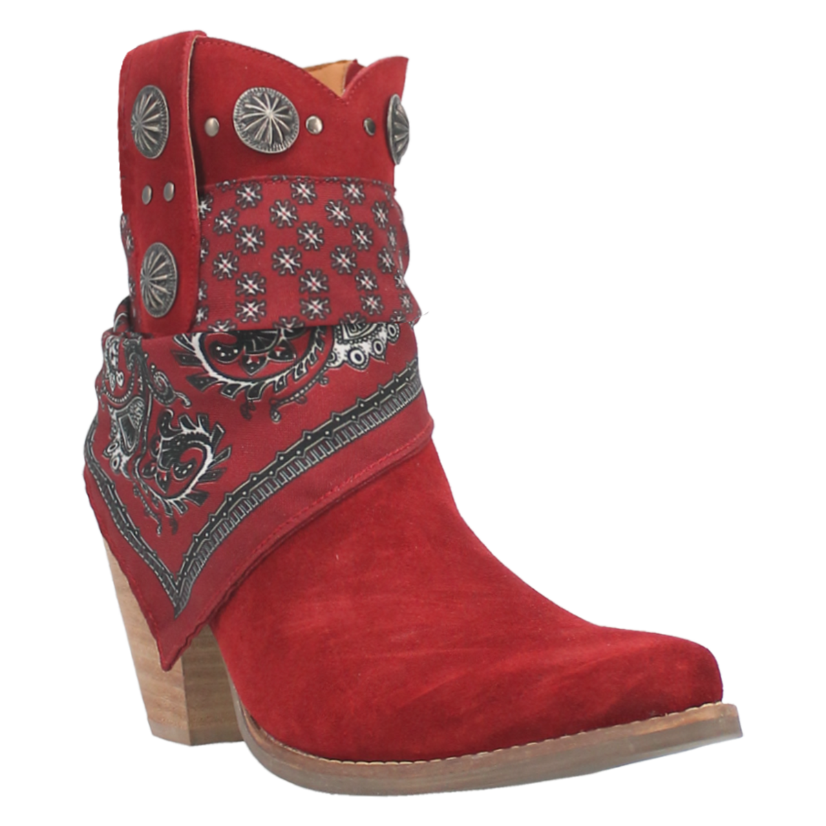 Dingo Women's Bandida Red Suede Leather Bootie