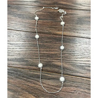 32" Handmade Round White Turquoise Necklace