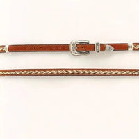 Twister Braided Horse Hair Leather Hat Band in Brown