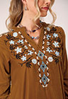 Roper Women's Embroidered Velvet Top