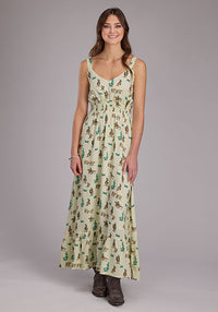 Roper Women's Ropers Print Maxi Sundress in White