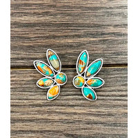 1 1/4" Western Marquise Stone Stud Earring