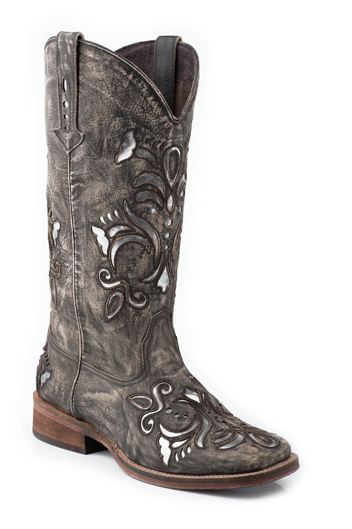 Roper Women's Belle 12" Boot in Distressed Brown