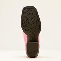 Ariat Kid's Futurity Fort Worth Western Boot in Haute Pink Suede/ Madison Avenue