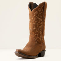 Ariat Women's Jukebox Western Boot in Dark Ginger Suede
