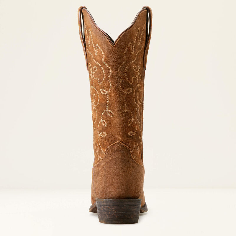 Ariat Women's Jukebox Western Boot in Dark Ginger Suede