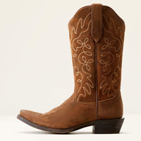 Ariat Women's Jukebox Western Boot in Dark Ginger Suede