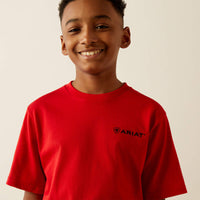 Ariat Boy's Proud Farmer Graphic Logo T-Shirt in Redline