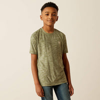 Ariat Youth Boy's Tree Bark Camo Charger T-Shirt in Dark Olive