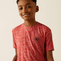 Ariat Youth Boy's Thematic Logo Charger T-Shirt in Haute Red