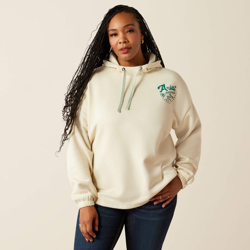 Ariat Women's Essential Logo Hoodie in Summer Sand (Available in Plus Sizes)