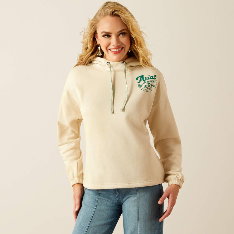 Ariat Women's Essential Logo Hoodie in Summer Sand (Available in Plus Sizes)