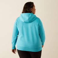 Ariat Women's Rebar Skill Set 1/2 Zip Hoodie in Maui Blue (Available in Plus Sizes)
