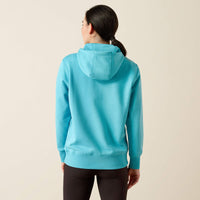 Ariat Women's Rebar Skill Set 1/2 Zip Hoodie in Maui Blue (Available in Plus Sizes)