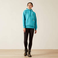 Ariat Women's Rebar Skill Set 1/2 Zip Hoodie in Maui Blue (Available in Plus Sizes)