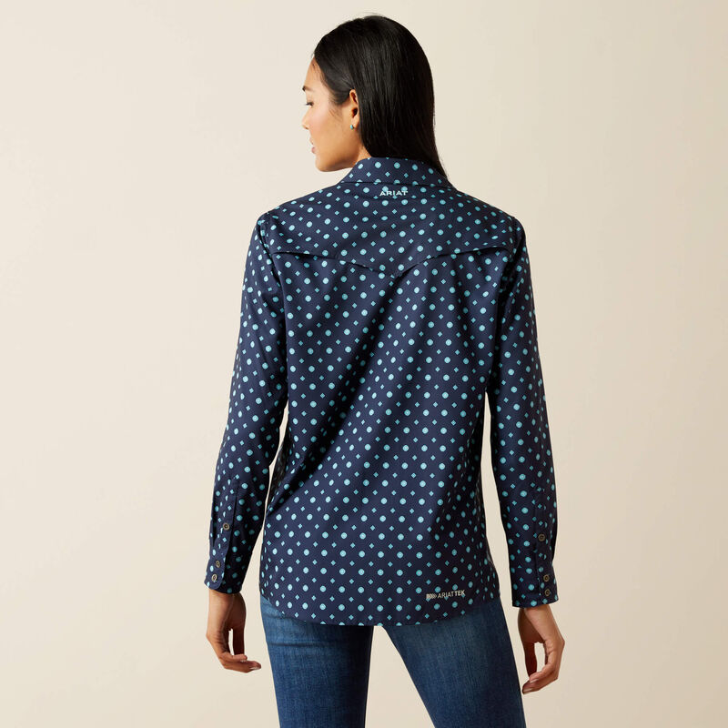 Ariat Women's L/S VentTEK Stretch Western Button Down Shirt in Foulard