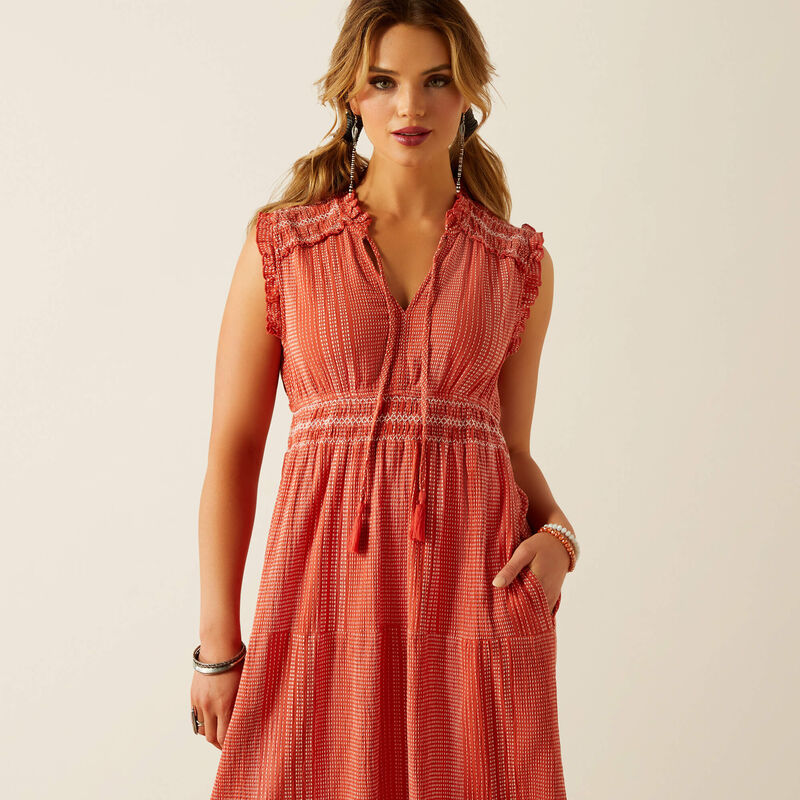 Ariat Women's Sunset State of Mind Dress in Chili