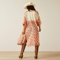 Ariat Women’s Paige Senora Border Print Duster in Cream & Burnt Orange