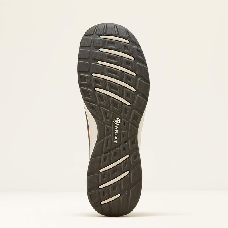 Ariat Men's Buckeye H20 Waterproof Shoe in Reliable Brown & Tan Woven Emboss