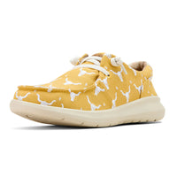 Ariat Women's Hilo Doodle Casual Shoe in Mustard Steer Heads