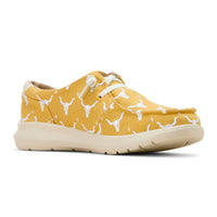 Ariat Women's Hilo Doodle Casual Shoe in Mustard Steer Heads