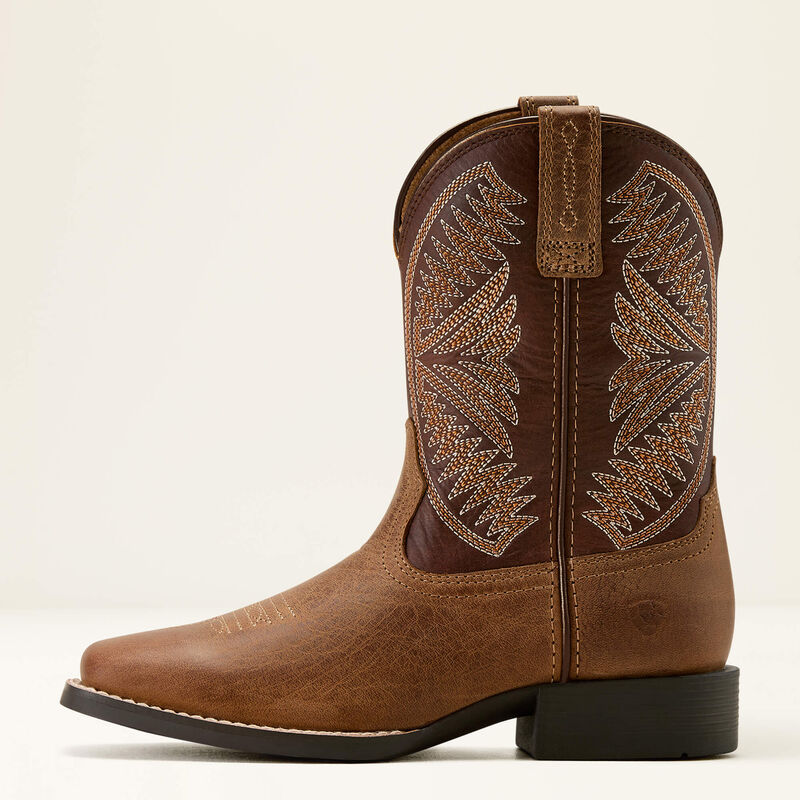 Ariat Kid's Ruidoso Western Boot in Pearl/Chocolate Brown