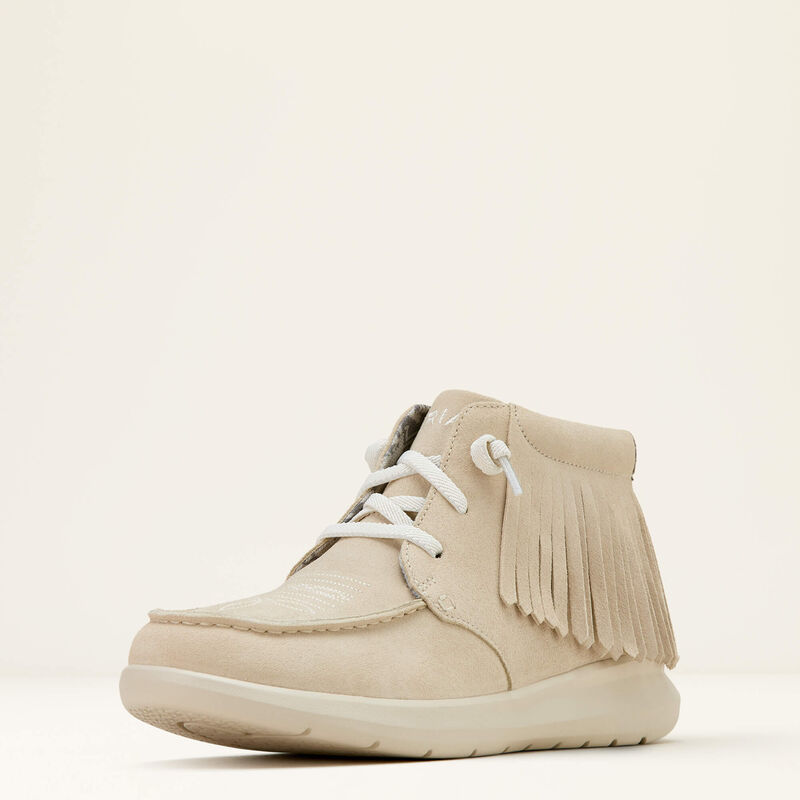 Ariat Women's Hilo High Top Fringe Shoe in Sand Suede
