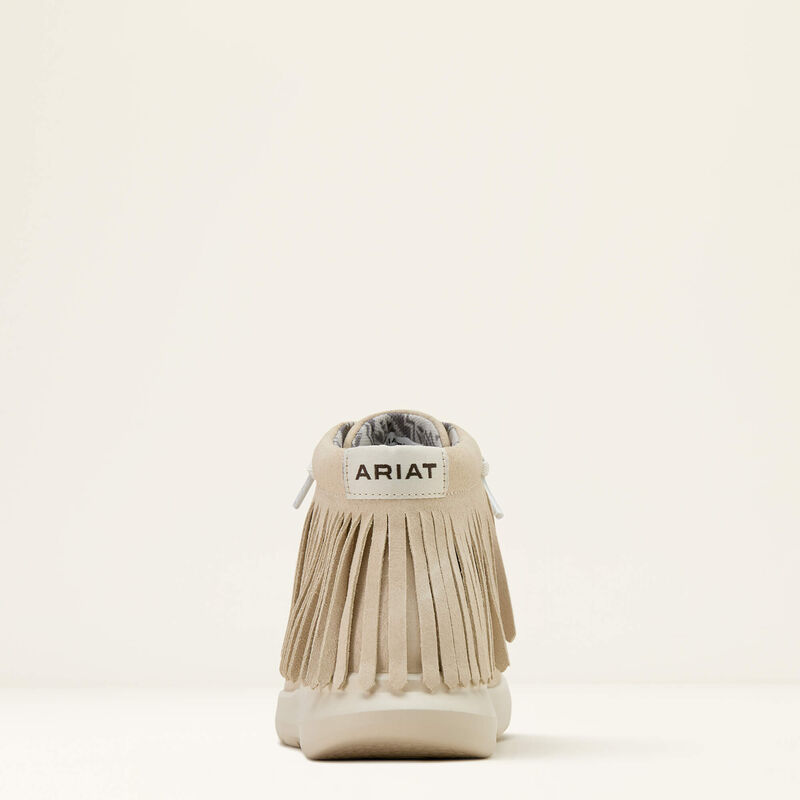 Ariat Women's Hilo High Top Fringe Shoe in Sand Suede
