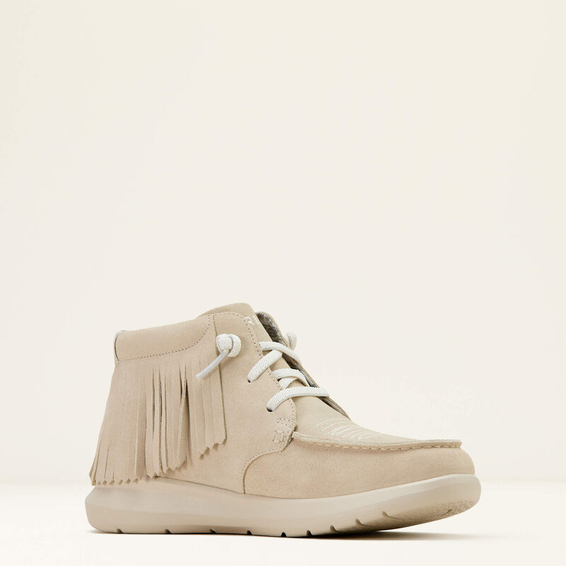 Ariat Women's Hilo High Top Fringe Shoe in Sand Suede