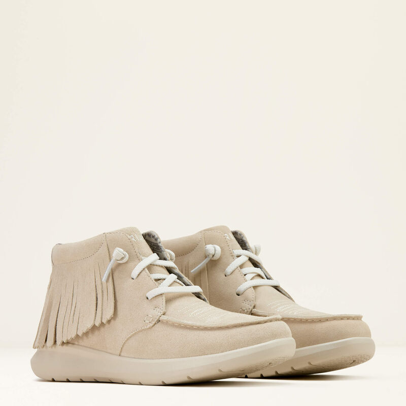 Ariat Women's Hilo High Top Fringe Shoe in Sand Suede