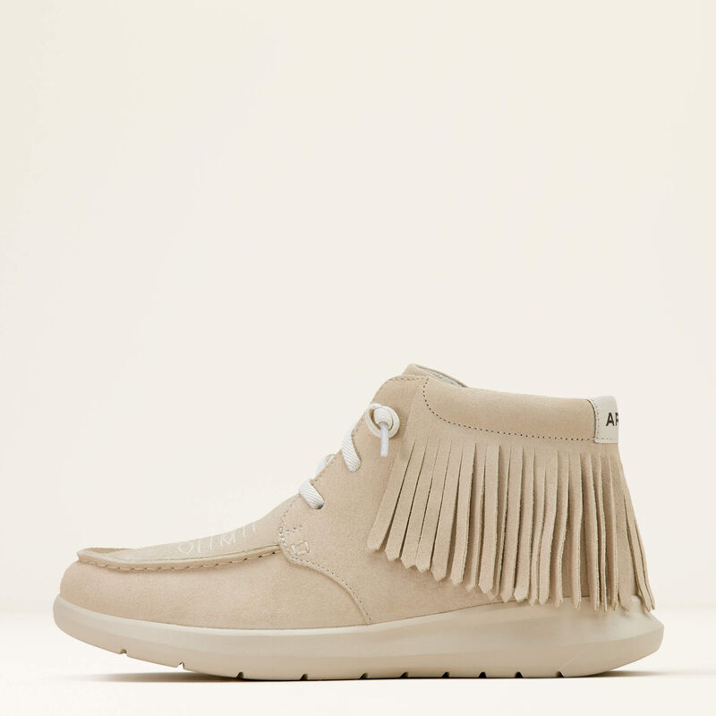 Ariat Women's Hilo High Top Fringe Shoe in Sand Suede