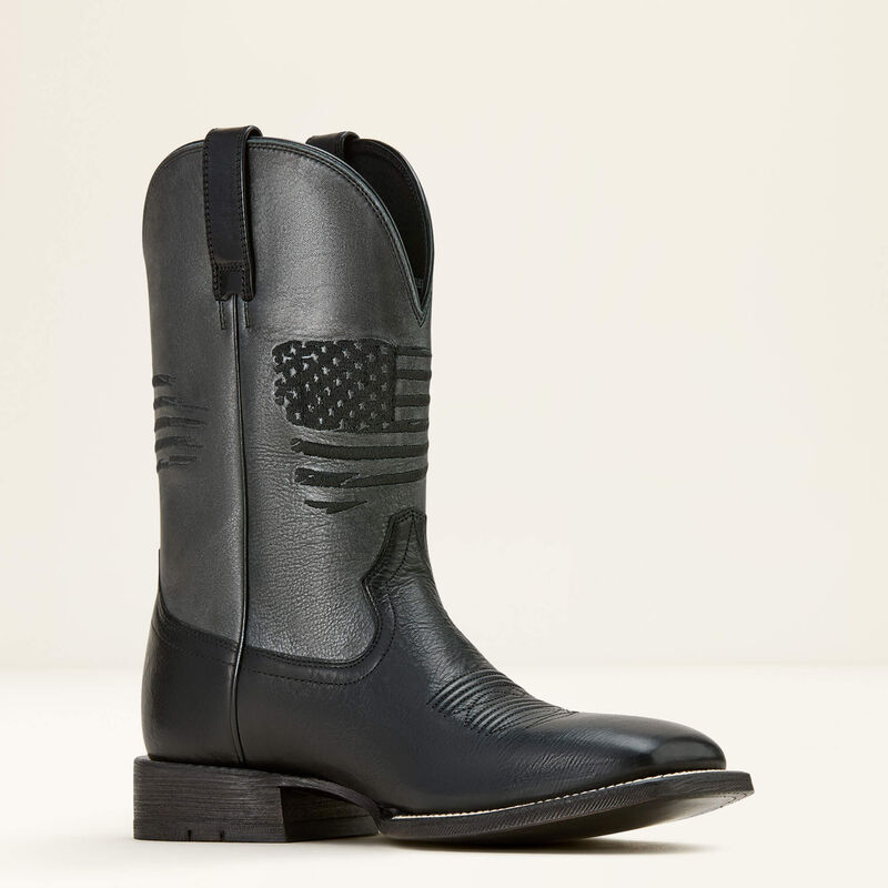 Ariat Men's Circuit Patriot Cowboy Boot in Gunmetal