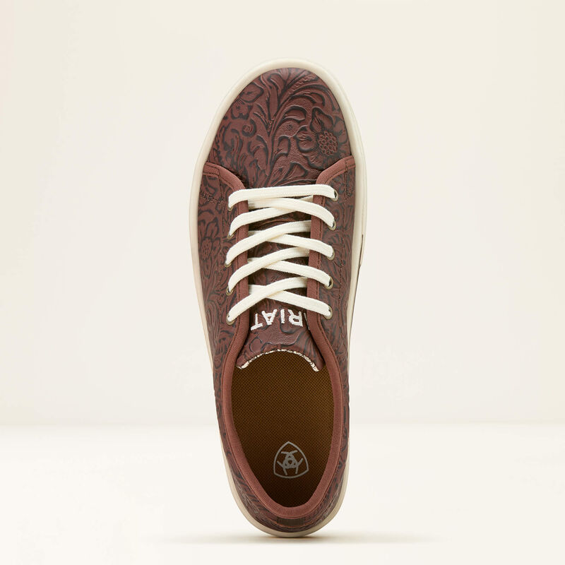 Ariat Women's Skylar Platform Shoe in Brown Floral Emboss