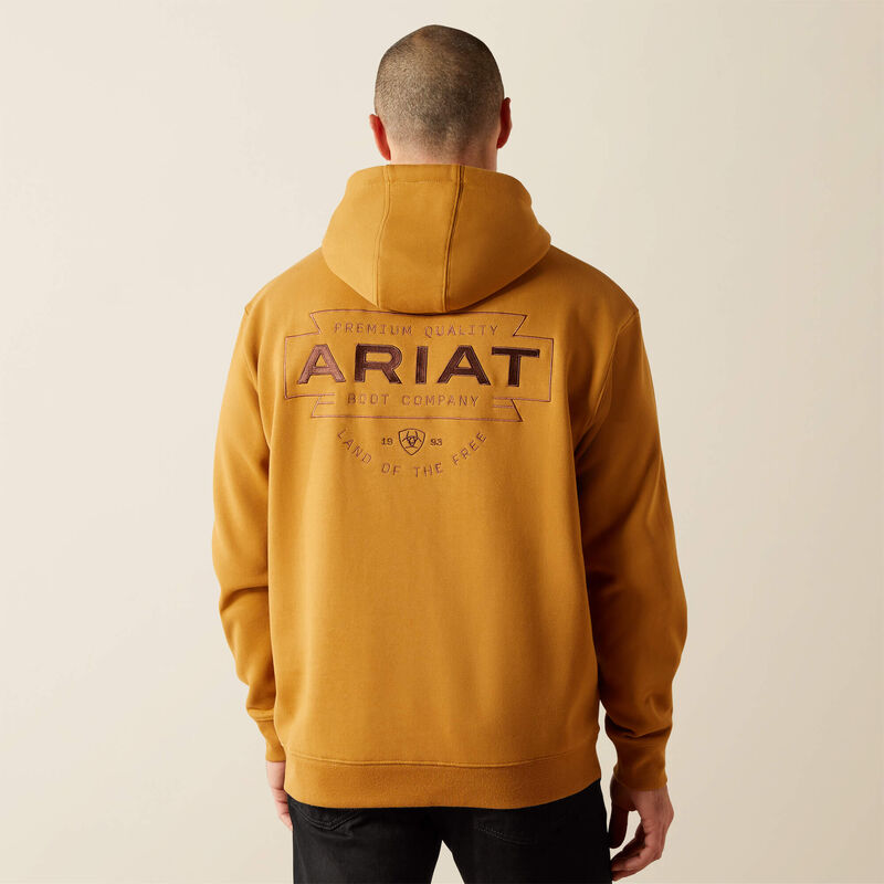 Ariat Men's Southwest Simple Hoodie in Bone Brown (Available in Tall Sizes)