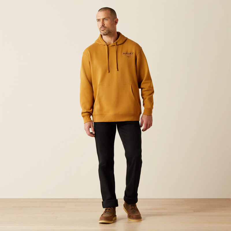 Ariat Men's Southwest Simple Hoodie in Bone Brown (Available in Tall Sizes)