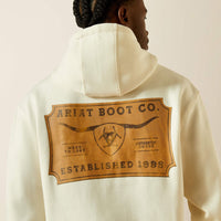 Ariat Men's Shield Steerhead Hoodie in Oatmeal