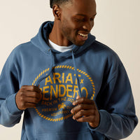 Ariat x Sendero Men's Back in the Saddle Hoodie in Dark Denim