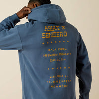 Ariat x Sendero Men's Back in the Saddle Hoodie in Dark Denim