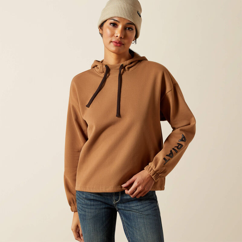 Ariat Women's Essential Logo Hoodie in Toasted Coconut