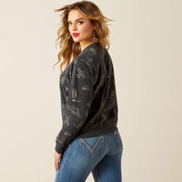 Ariat Women's Essential Crew Neck Sweatshirt in Black Heather