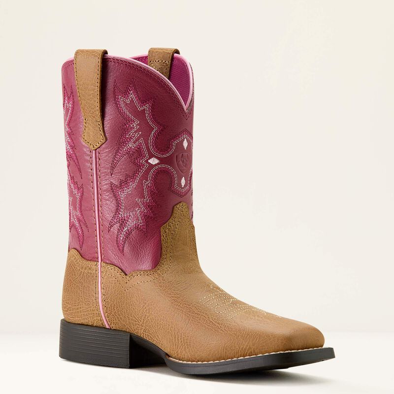 Ariat Kid's Tombstone Western Boot in Cottage & Rosebud