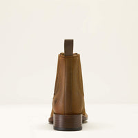 Ariat Women's Booker Chelsea Wide Square Toe Western Boot in Distressed Brown