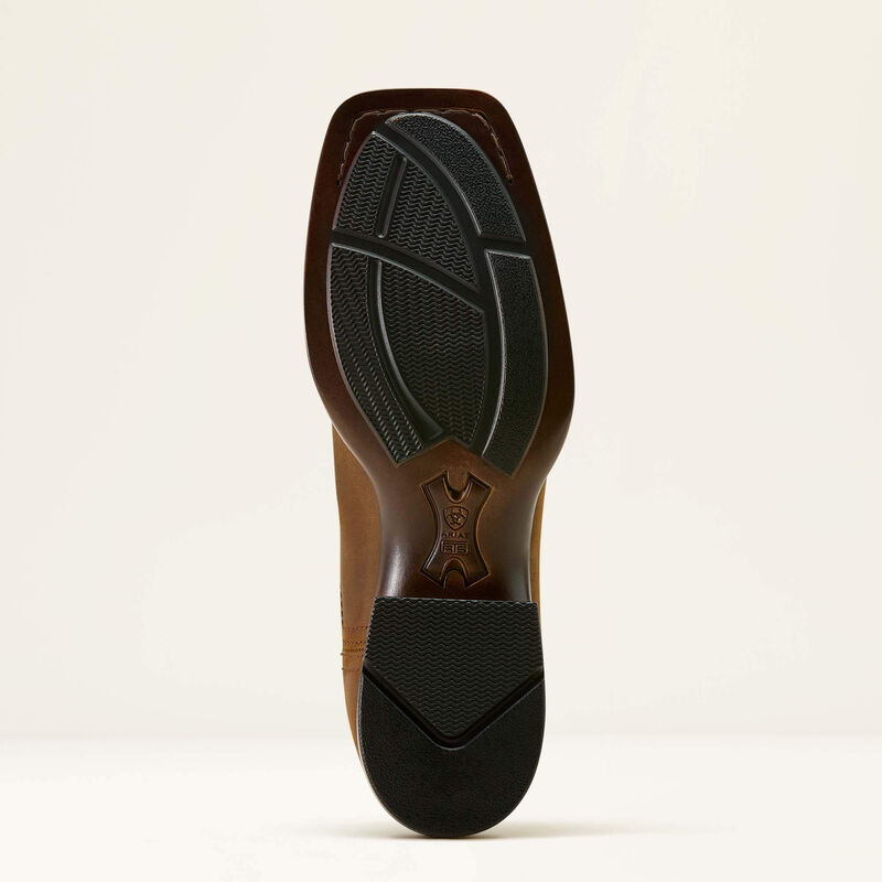 Ariat Women's Booker Chelsea Wide Square Toe Western Boot in Distressed Brown