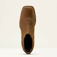 Ariat Women's Booker Chelsea Wide Square Toe Western Boot in Distressed Brown