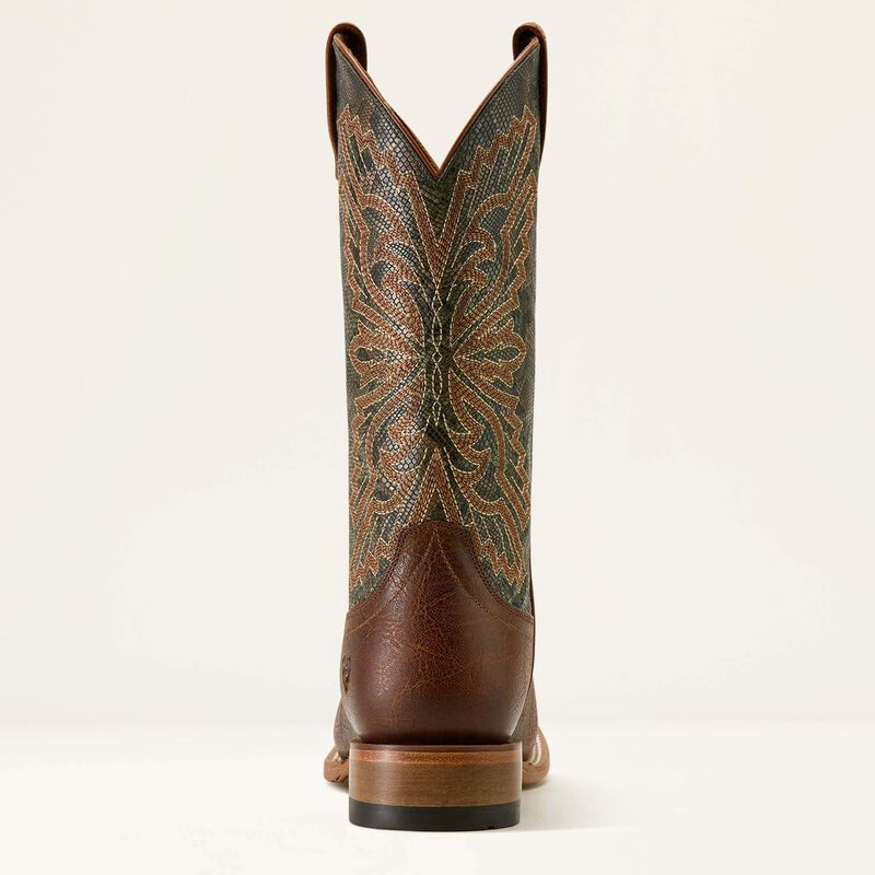 Ariat Men's Sting Snake Print Wide Square Toe Cowboy Boot in Warm Cognac