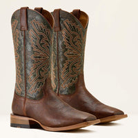 Ariat Men's Sting Snake Print Wide Square Toe Cowboy Boot in Warm Cognac