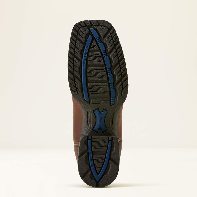 Ariat Women's Hybrid Ranchwork Wide Square Toe Western Boot in Peanut